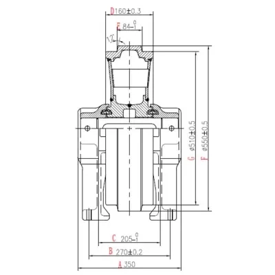 Roda-guia para escavadeira Caterpillar E320