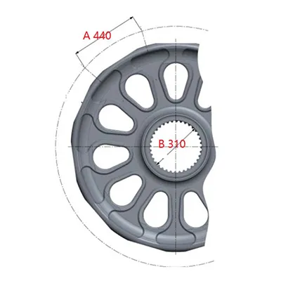 Roda motriz para escavadora Hitachi EX2600